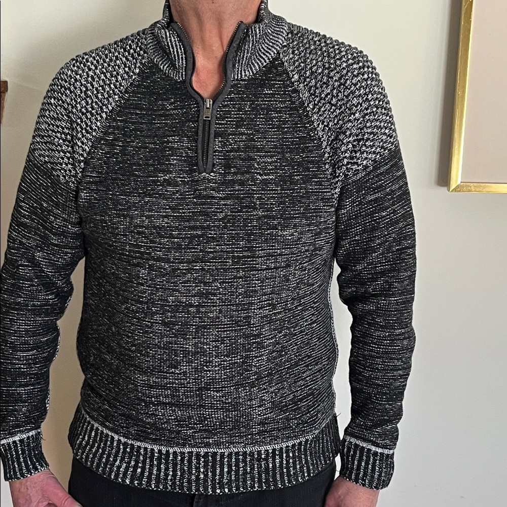 JB Holt all-cotton quarter zip sweater M-L